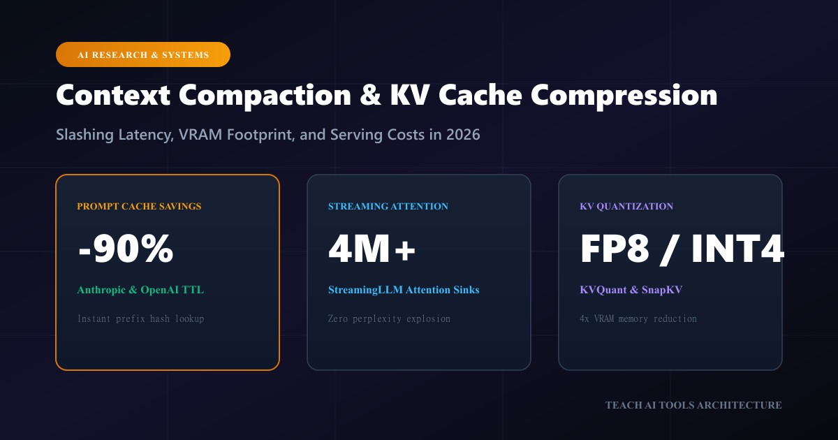 Context Compaction & KV-Cache Compression (2026): Taming Long-Context Attention