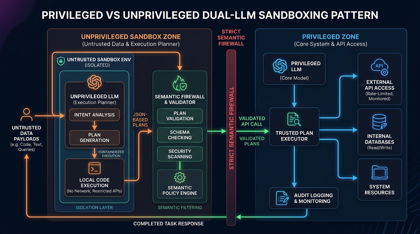 Dual-LLM Content Sandboxing and Guardrail Architecture